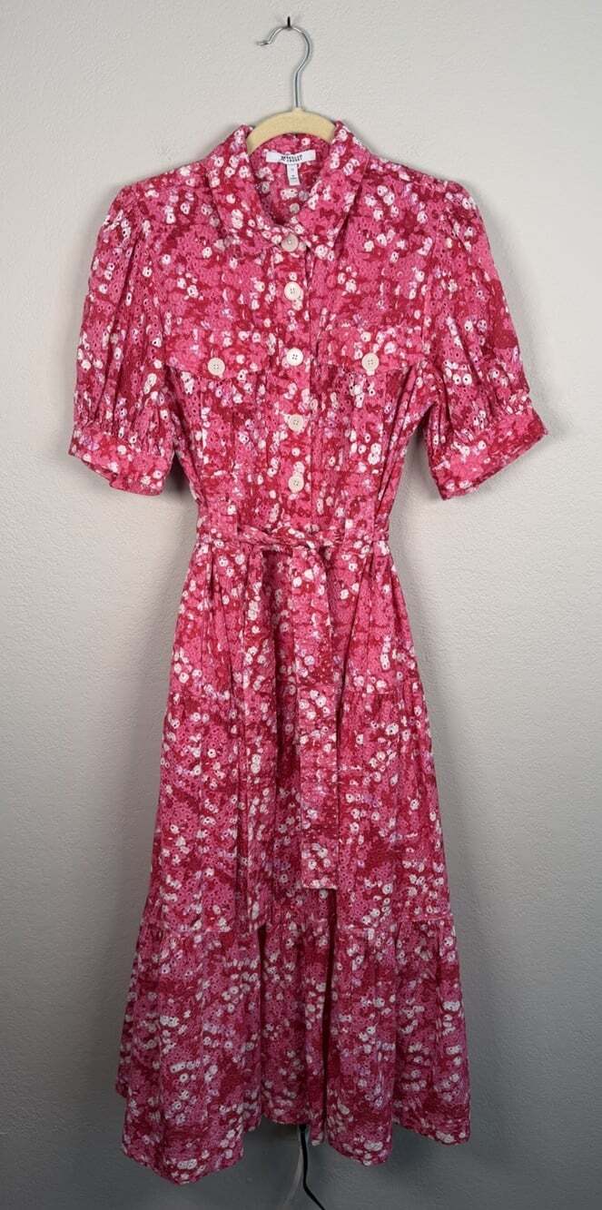 Derek Lam 10 Crosby Women’s Buffy Utility Dress Dress Pink Floral Maxi Size 12